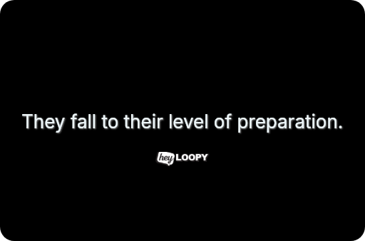 You have replaced fear with practical preparation.