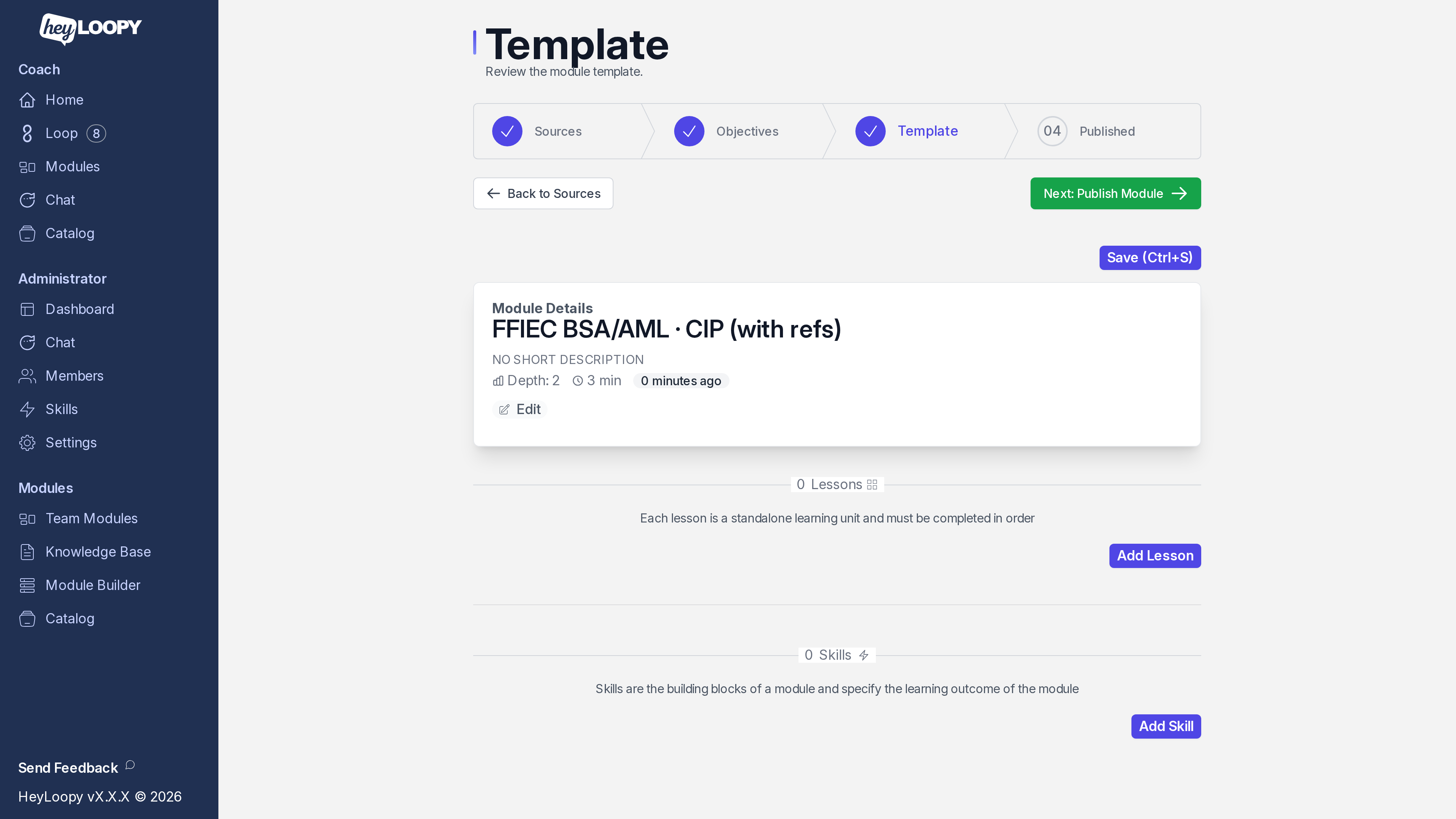 Module builder step 3: assign module to group