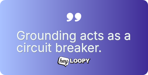 Grounding acts as a circuit breaker.