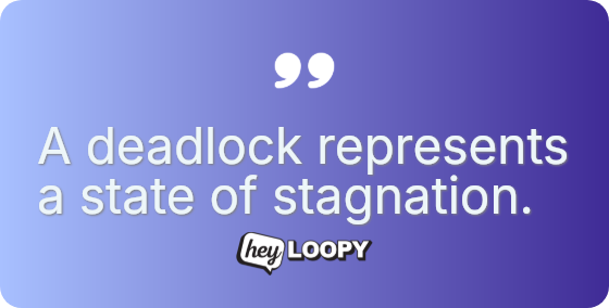 A bottleneck slows but a deadlock stops.