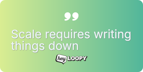 Documenting processes reduces founder stress