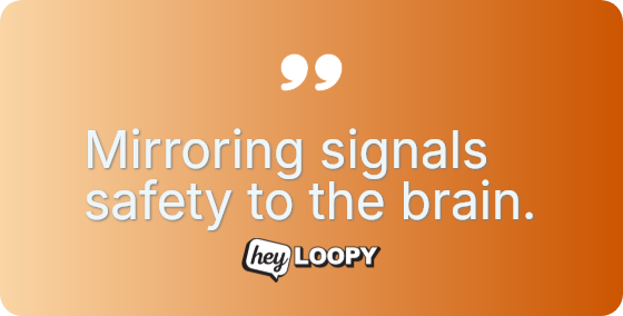 Intent separates mirroring from mimicry.