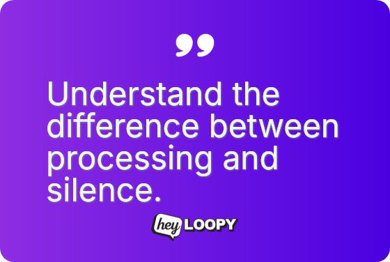 Silence creates a wall against progress.